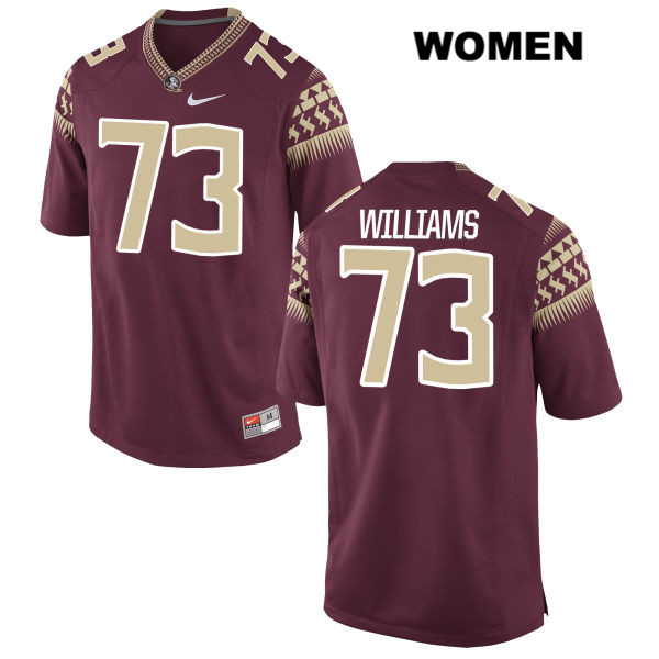 Women's NCAA Nike Florida State Seminoles #73 Jauan Williams College Red Stitched Authentic Football Jersey IZQ3469UP